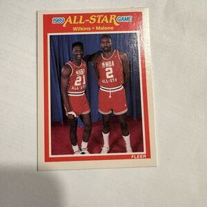 Red Vintage Trading Card Classic Design Wilkins and Malone mint